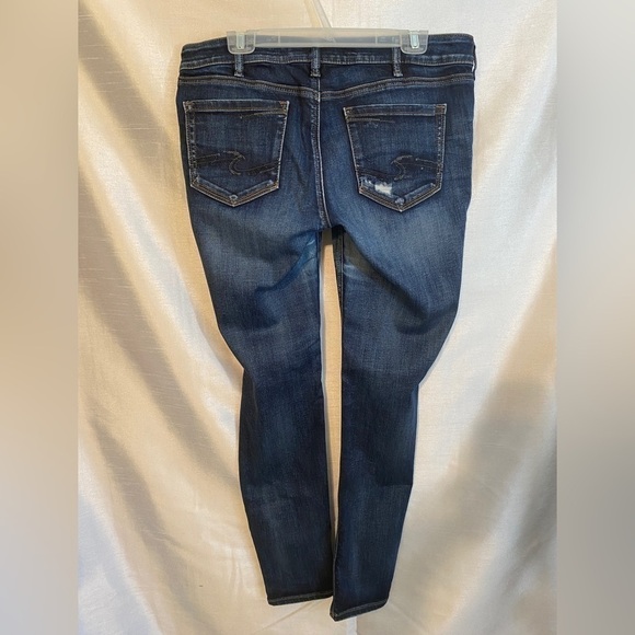 Silver Jeans Co. Elyse Mid Rise Skinny Dark Wash Ladies  W31/L31 - Picture 8 of 16
